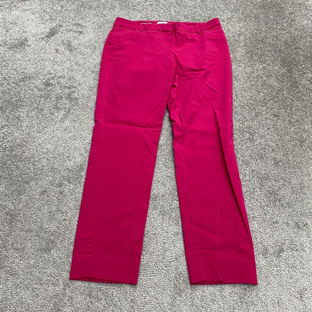 Van Heusen Stretch Extensible Pants Womens 4 Pink Slim Fit Smart Casual 30x26